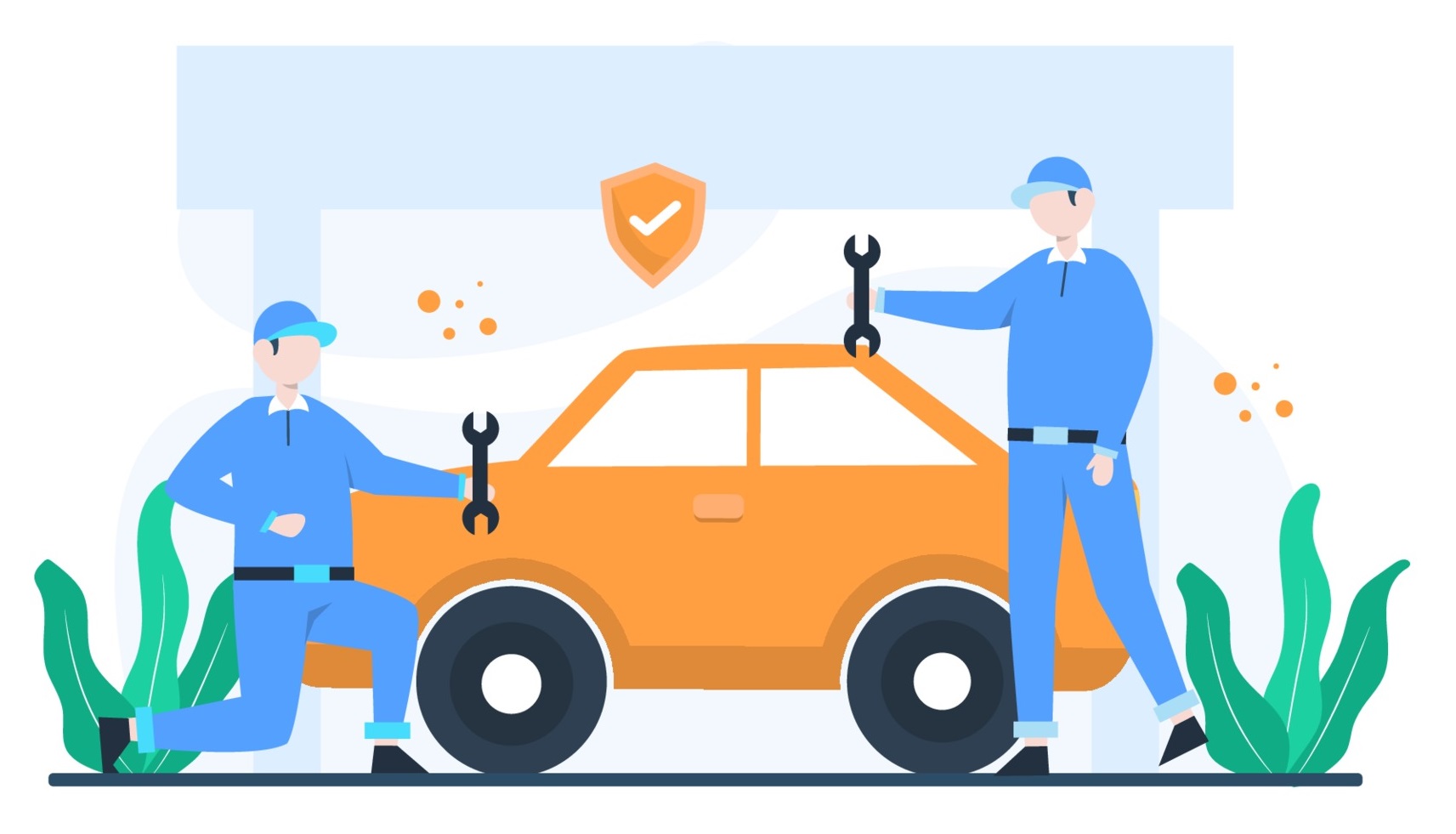 タイヤ交換の絵